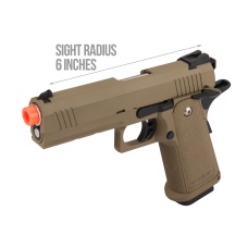 Golden Eagle IMF 3303 OPS-M.RP Hi-Capa 1911 Gas Blowback Airsoft Pistol - DARK EARTH