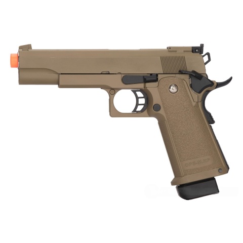 Golden Eagle 3304 OPS-MRP Hi-Capa 5.1 Gas Blowback Airsoft Pistol - DARK EARTH