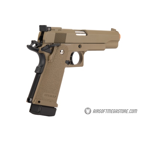 Golden Eagle 3304 OPS-MRP Hi-Capa 5.1 Gas Blowback Airsoft Pistol - DARK EARTH