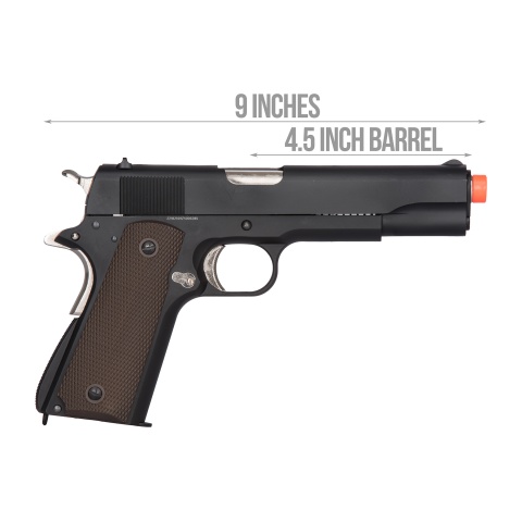 Golden Eagle IMF 3306 1911A1 Gas Blowback Airsoft Pistol - BLACK / SILVER