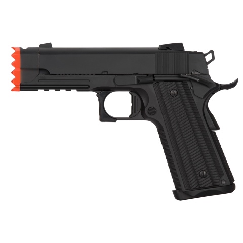 Golden Eagle IMF 3317 Hi-Capa 1911 Gas Blowback Airsoft Pistol w/ Muzzle Brake - BLACK