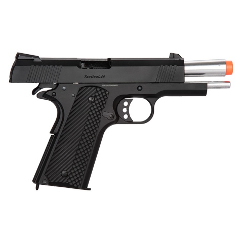 Golden Eagle MF 3330 OTS Tactical .45 Hi-Capa 1911 Gas Blowback Airsoft Pistol - BLACK