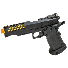Golden Eagle 3339 OTS .45 Hi-Capa Gas Blowback Pistol w/ Hive Vented Slide (Color: Black / Gold Barrel)