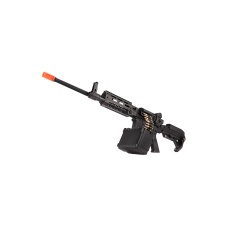 Golden Eagle MCR Light Machine Gun LMG Airsoft AEG Rifle [Long Barrel] - BLACK