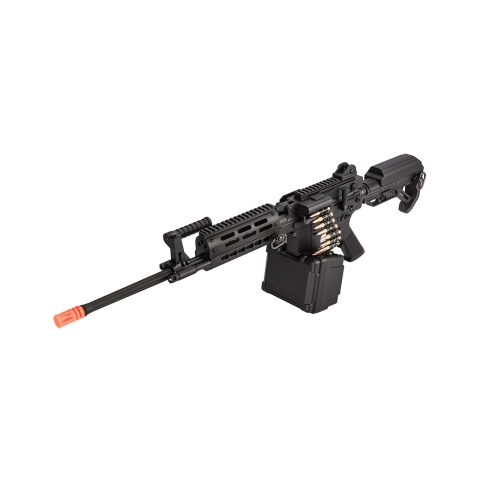 Golden Eagle MCR Light Machine Gun LMG Airsoft AEG Rifle [Long Barrel] - BLACK