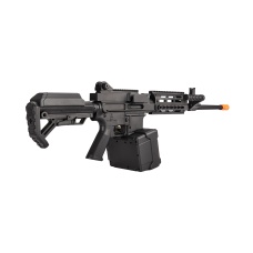 Golden Eagle MCR Light Machine Gun LMG Airsoft AEG Rifle [Long Barrel] - BLACK