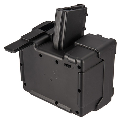 Golden Eagle MCR Light Machine Gun LMG Airsoft AEG Rifle [Short Barrel] - BLACK