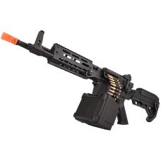 Golden Eagle MCR Light Machine Gun LMG Airsoft AEG Rifle [Short Barrel] - BLACK