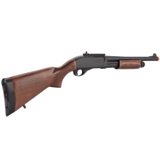 Golden Eagle M870 3/6-Shot Pump Action Gas Airsoft Shotgun - WOOD