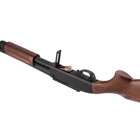 Golden Eagle M870 3/6-Shot Pump Action Gas Airsoft Shotgun - WOOD