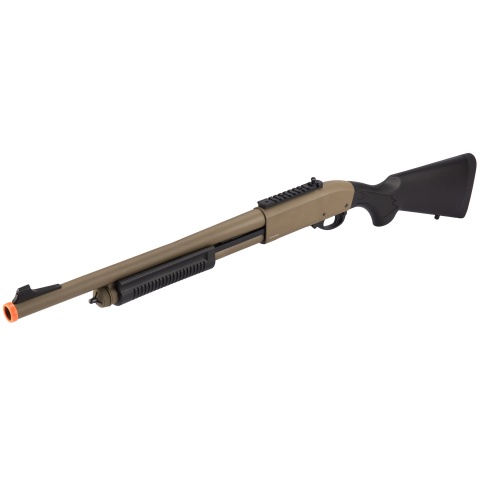 Golden Eagle M870 3/6-Shot Pump Action Gas Airsoft Shotgun - TAN