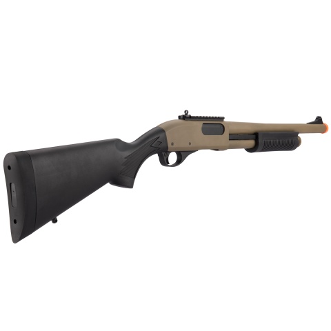 Golden Eagle M870 3/6-Shot Pump Action Gas Airsoft Shotgun - TAN