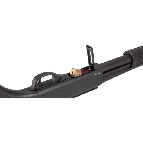 Golden Eagle M870 3/6-Shot Pump Action Gas Airsoft Shotgun - BLACK