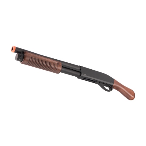 Golden Eagle M870 3/6-Shot Pump Action Gas Airsoft Shotgun [Sawed-Off] - WOOD