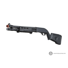 Golden Eagle Airsoft M870 MP M-LOK Style 3/6-Shot Pump Action Gas Shotgun - Black