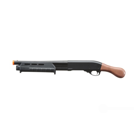 Golden Eagle Tactical M870 3/6-Shot Pump Action Gas Airsoft Shotgun [Sawed-Off] - WOOD