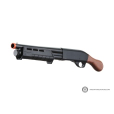 Golden Eagle Tactical M870 3/6-Shot Pump Action Gas Airsoft Shotgun [Sawed-Off] - WOOD