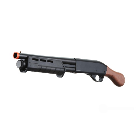 Golden Eagle Tactical M870 3/6-Shot Pump Action Gas Airsoft Shotgun [Sawed-Off] - WOOD