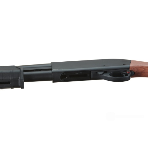 Golden Eagle Tactical M870 3/6-Shot Pump Action Gas Airsoft Shotgun [Sawed-Off] - WOOD