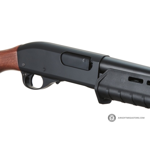 Golden Eagle Tactical M870 3/6-Shot Pump Action Gas Airsoft Shotgun [Sawed-Off] - WOOD