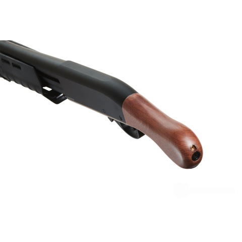 Golden Eagle Tactical M870 3/6-Shot Pump Action Gas Airsoft Shotgun [Sawed-Off] - WOOD
