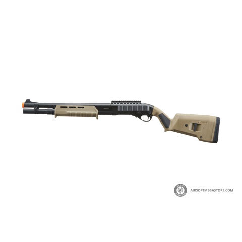 Golden Eagle Airsoft M870 MP M-LOK Style 3/6-Shot Pump Action Gas Shotgun - Tan with Shell Holder