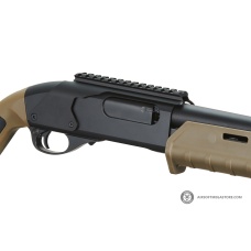 Golden Eagle Airsoft M870 MP M-LOK Style 3/6-Shot Pump Action Gas Shotgun - Tan with Shell Holder