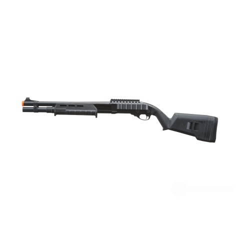 Golden Eagle Airsoft M870 MP M-LOK Style 3/6-Shot Pump Action Gas Shotgun - Black with Shell Holder