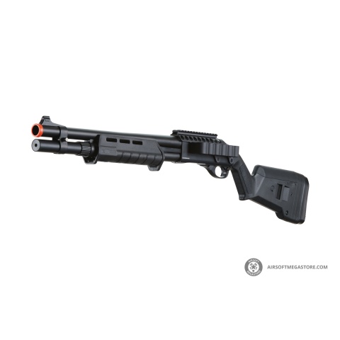 Golden Eagle Airsoft M870 MP M-LOK Style 3/6-Shot Pump Action Gas Shotgun - Black with Shell Holder