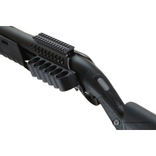 Golden Eagle Airsoft M870 MP M-LOK Style 3/6-Shot Pump Action Gas Shotgun - Black with Shell Holder