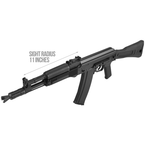 GHK AK74 GK105 Steel Receiver Polymer Gas Blowback Airsoft Rifle - BLACK