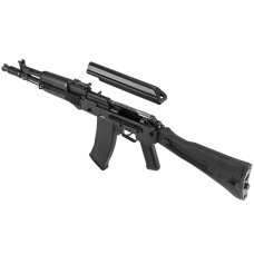 GHK AK74 GK105 Steel Receiver Polymer Gas Blowback Airsoft Rifle - BLACK