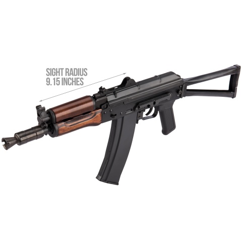 GHK AK GKS74U Gas Blowback AK74U Airsoft Rifle - WOOD