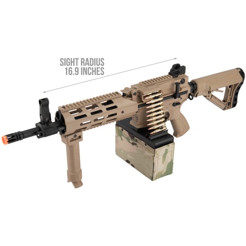 G&G CM16 LMG Airsoft Light Machine Gun AEG - TAN