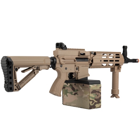 G&G CM16 LMG Airsoft Light Machine Gun AEG - TAN