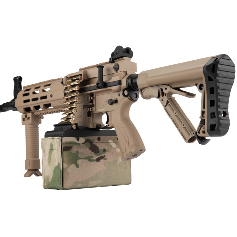G&G CM16 LMG Airsoft Light Machine Gun AEG - TAN