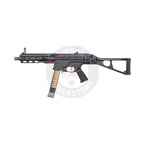 G&G Striker PCC45 SMG AEG Airsoft Rifle (Color: Black & Red)