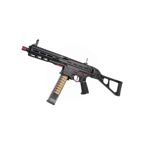 G&G Striker PCC45 SMG AEG Airsoft Rifle (Color: Black & Red)