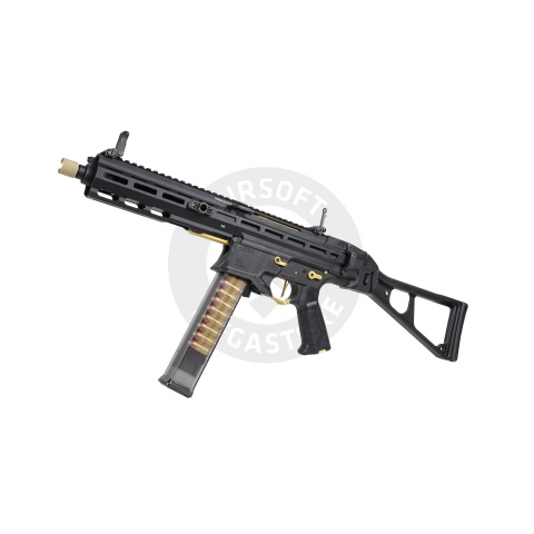 G&G Striker PCC45 SMG AEG Airsoft Rifle (Color: Black & Gold)