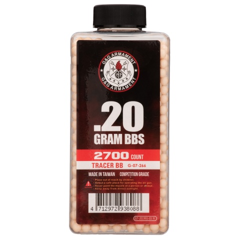 G&G 0.20g Airsoft 6mm Tracer BBs [2700rd Bottle] - RED