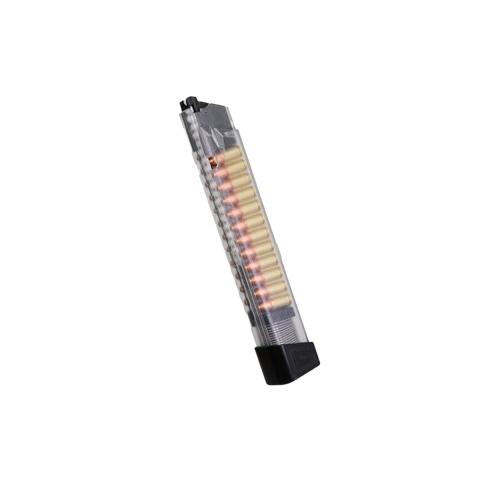 G&G Piranha 20 Round Transparent Long Magazine w/ Decorative Rounds