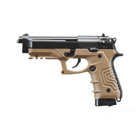 HFC Metal M92 Full-Automatic Co2 Gas Blowback Airsoft Pistol (Color: Black & Dark Earth)