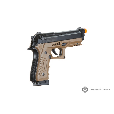 HFC Metal M92 Full-Automatic Co2 Gas Blowback Airsoft Pistol (Color: Black & Dark Earth)