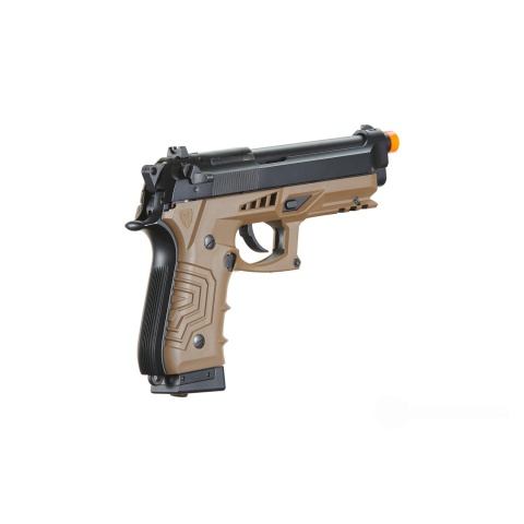 HFC Metal M92 Full-Automatic Co2 Gas Blowback Airsoft Pistol (Color: Black & Dark Earth)