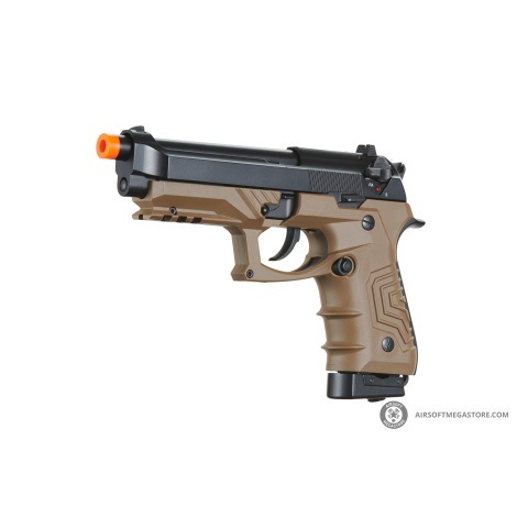 HFC Metal M92 Full-Automatic Co2 Gas Blowback Airsoft Pistol (Color: Black & Dark Earth)