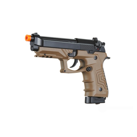HFC Metal M92 Full-Automatic Co2 Gas Blowback Airsoft Pistol (Color: Black & Dark Earth)