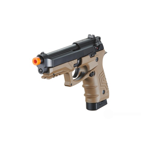 HFC Metal M92 Full-Automatic Co2 Gas Blowback Airsoft Pistol (Color: Black & Dark Earth)