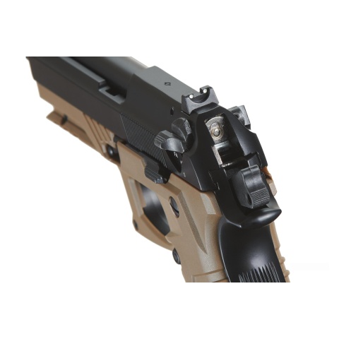 HFC Metal M92 Full-Automatic Co2 Gas Blowback Airsoft Pistol (Color: Black & Dark Earth)