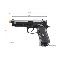HFC Metal Full-Automatic M9 Co2 Gas Blowback Airsoft Pistol (Color: Black)