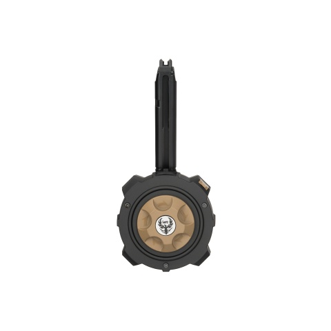 HFC 145 Round Drum Magazine for G-Series Gas Blowback Pistols (Color: Black / Brown)